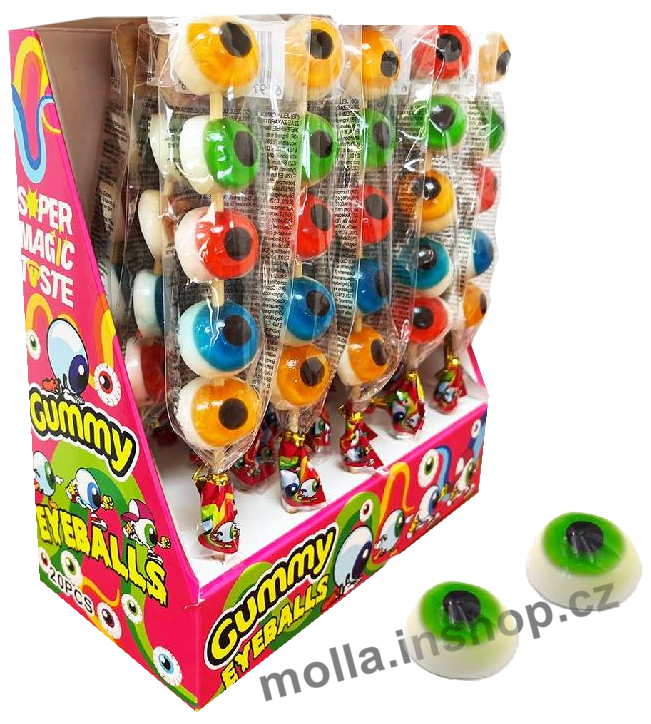 Želé Oči Gummy tyčka 18g/20ks Eye Balls