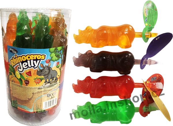 Želé Nosorožec Jelly 80g/24ks Rhinoceros  dóza