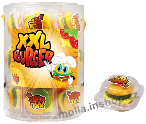 Želé XXL Burger 50g/20ks Hamburger  dóza