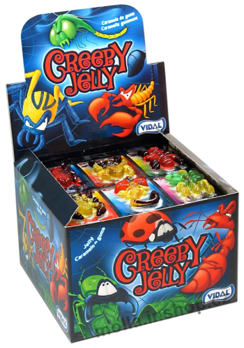 Želé ve vaničce Creepy jelly 11g/66ks VIDAL hmyz