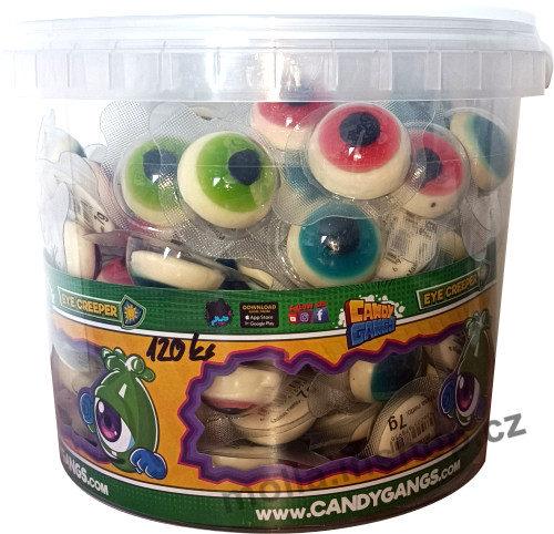 Želé oči půlené 7g/120ks Candy Gangs Oko s ovocnou náplní