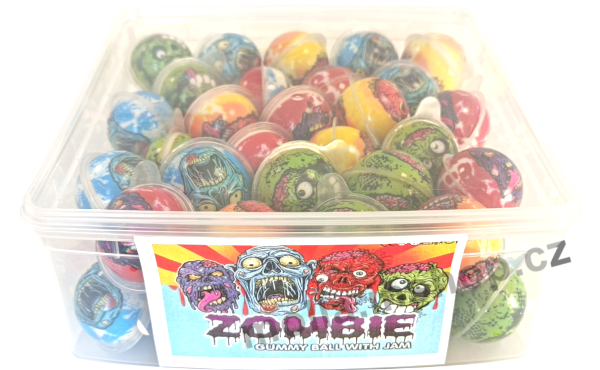 Želé Zombie dóza 18g/52ks Gummy Ball with Jam