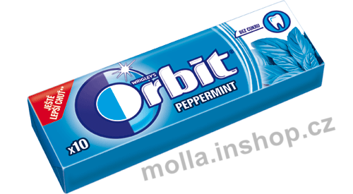 Wrigley's Orbit peppermint dr. 14g/30ks modrá