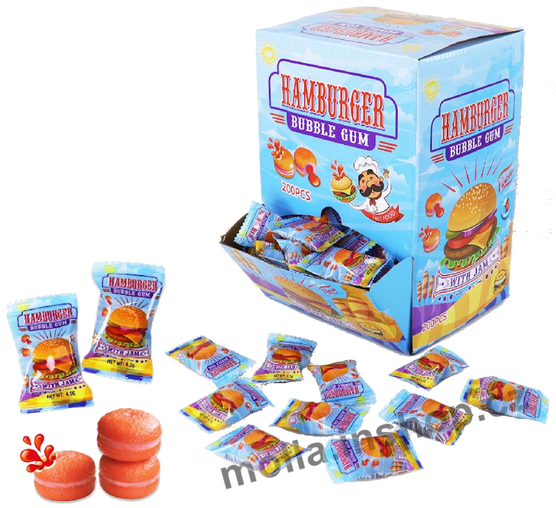 Žvýkačka Hamburger 4,5g/200ks Bubble gum With Jam