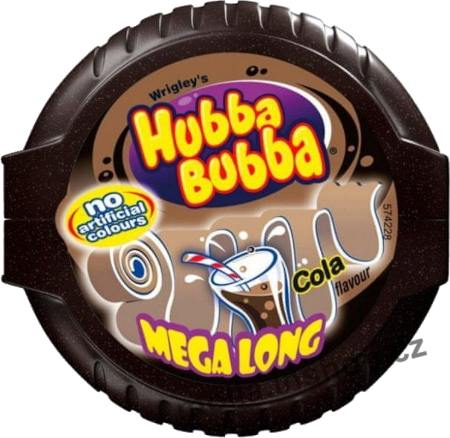 X-  Žvýkačky Hubba Bubba hnědá 56g/12ks 30.10/25 metrové Cola Mega Long  