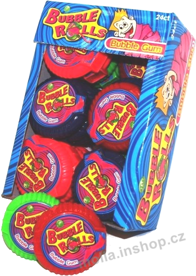 Žvýkačky Bubble Rolls 18g/24ks /metrové/ With mini book