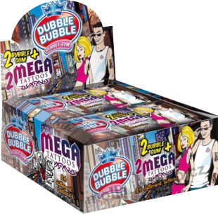 Žvýkačky Mega TATTOOS 8g/24ks  Dubble Bubble