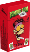Žvýkačka Zombie Gum With Tattoos 35g/18ks  v krabičce (s efektem)