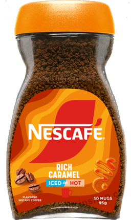 Nescafe caramel 95g/8ks sklo Karamel