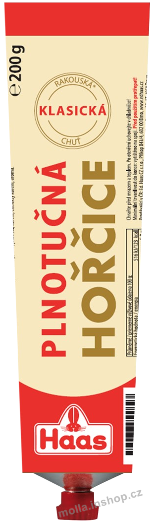 HAAS hořčice Plnotučná  200g/12ks