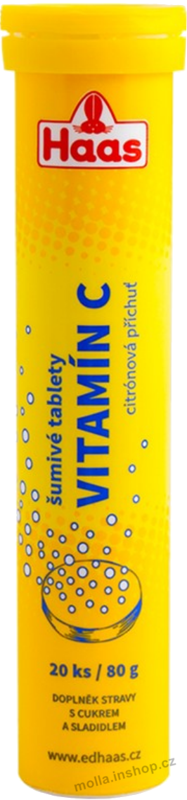 HAAS Šumivé tablety s vit. C 80g/12ks