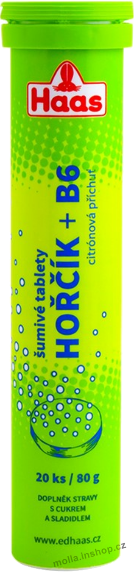 HAAS Šumivé tablety Hořčík 80g/12ks