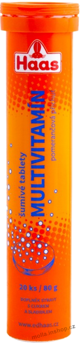 HAAS Šumivé tablety multivit. 80g/12ks