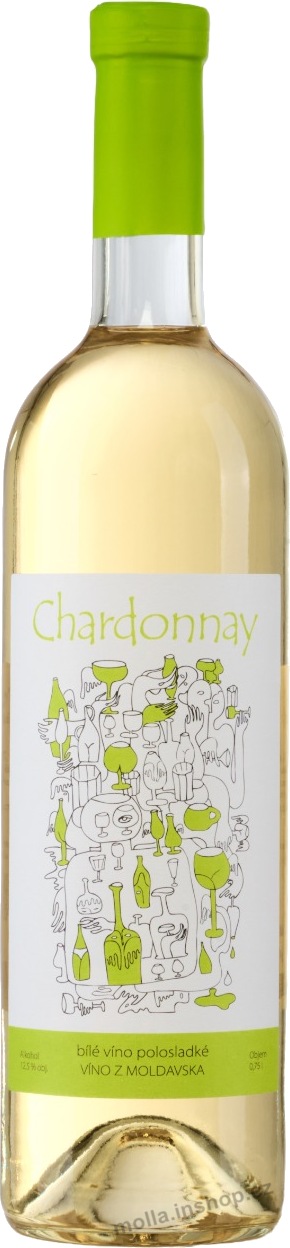 Chardonnay - Art 0,75l/6ks bílé víno polosladké