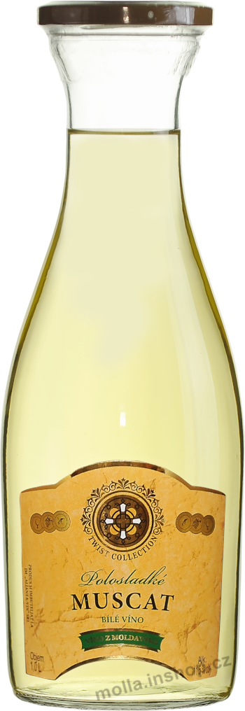 Twist Muscat 1 l/6ks bílé polosladké víno Moldavsko