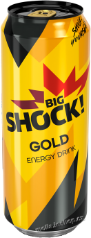 SHOCK GOLD 500ml/24ks zlatý energ.nápoj  perlivý   plech