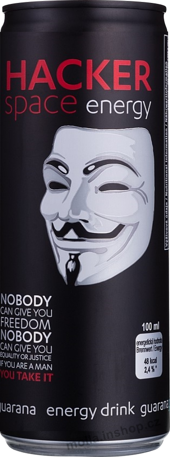 Hacker originál 0,5l/24ks /červený/   plech energy