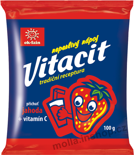 Vitacit Jahoda 100g/20ks  instantní nápoj