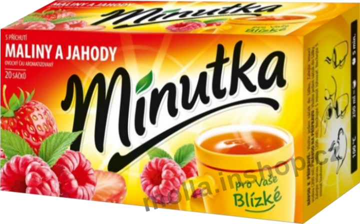 Čaj minutka maliny a jahody 20x2g/24ks