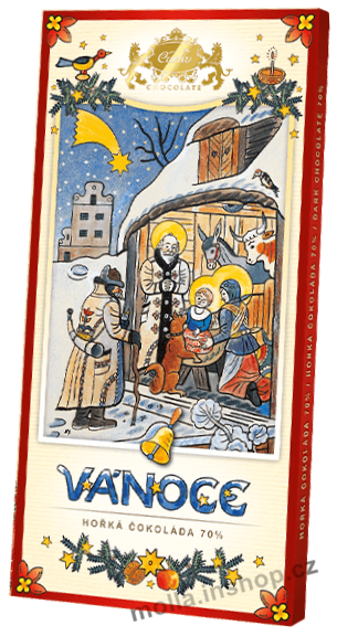 VH530 LADA BETLEM T.č. hořká vánoce 70% 80g/15ks Carla Obdélník