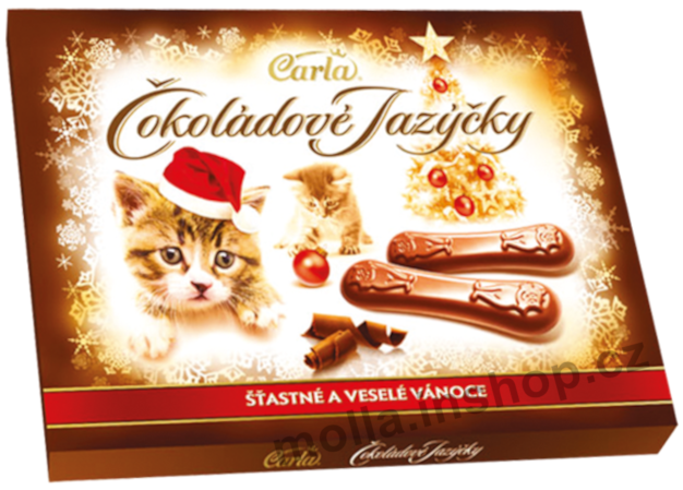 VH262 Čokol.jazýčky mléčné 100g/14ks  Vánoce  Carla