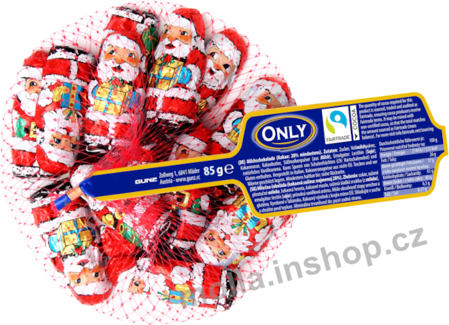 Mikuláš/santa síťka 85g/24ks ONLY vánoce