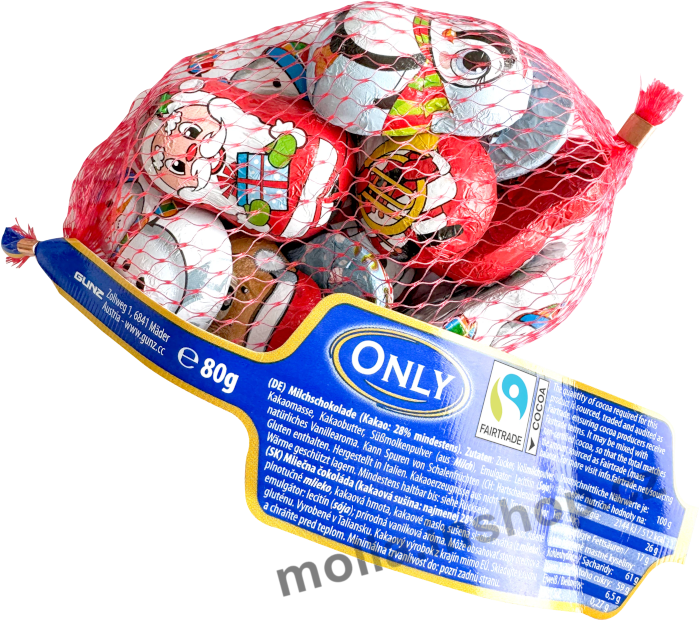 Směs figurek síťka 80g/24ks ONLY vánoce