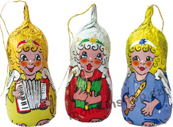 Dóza sněhulák a anděl 15g/25ks pochoutka vánoce