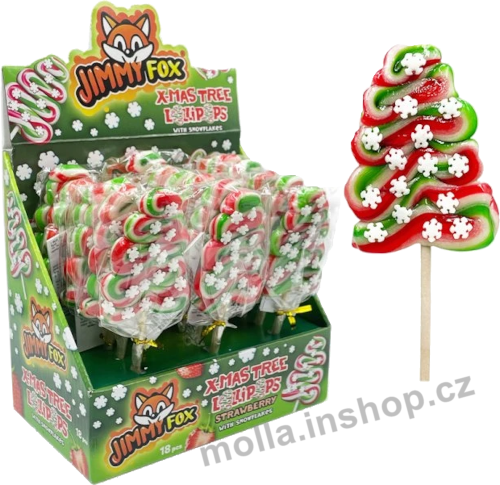 JF X-mas Tree Snowflakes 50g/18ks lízátko stromeček vločky Jimmy Fox