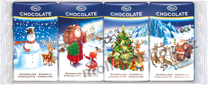 Vánoční čokoláda 4x15g/20ks ONLY vánoce