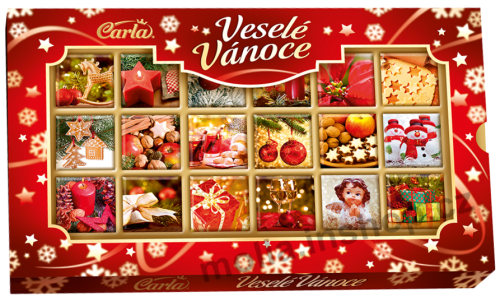 VH344 Veselé vánoce  krabička 90g/10ks Carla