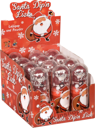Vánoční Lízátko Santa Dip´n Lick 40g/12ks pop  namáčecí  2/26