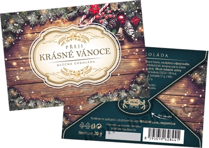 Vánoce 01 mléčná obálka 20g/15ks smrčí Carla