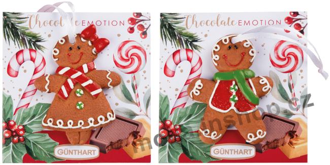 Čokodárek Perníček 38g/10ks plastová ozdoba Vánoce