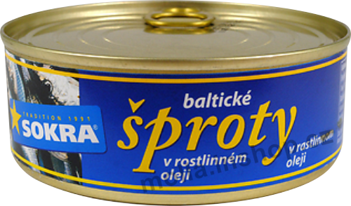 Baltické šproty v oleji 240g/24ks SOKRA