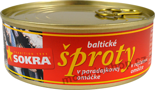 Baltické šproty v tomatě 240g/24ks SOKRA