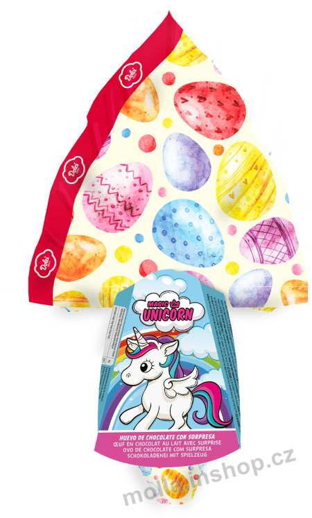 Vajíčka XXL Magic Unicorn čok. 120g/24ks překvapení folie