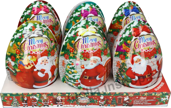 VEJCE XXXL Vánoční vajíčko  25g/6ks  plast  Merry Christmas