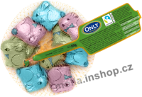 Síťka zajíček lesklý 80g/26ks ONLY mléčný krém