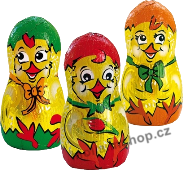 Doza ČOK kuřátka 15g/25ks čokoláda