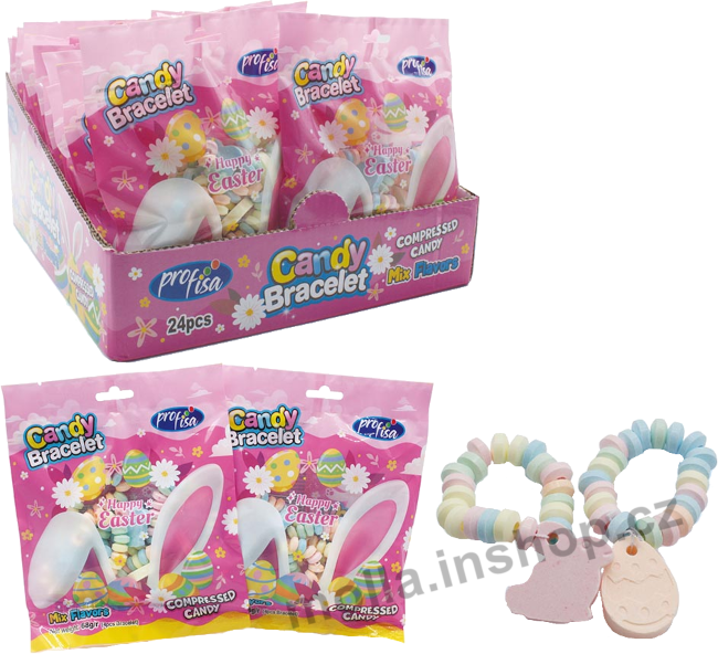 Velik. Náramky lipo 68g/24ks Bracelet Happy Easter