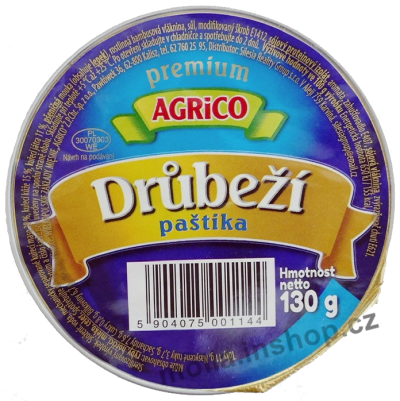 Agrico Drůbeží paštika 130g/12ks