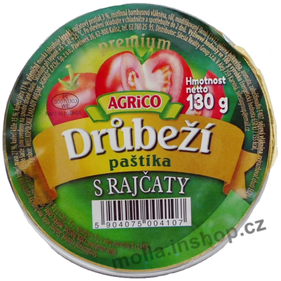 Agrico Drůbeží paštika s rajčaty 130g/12ks