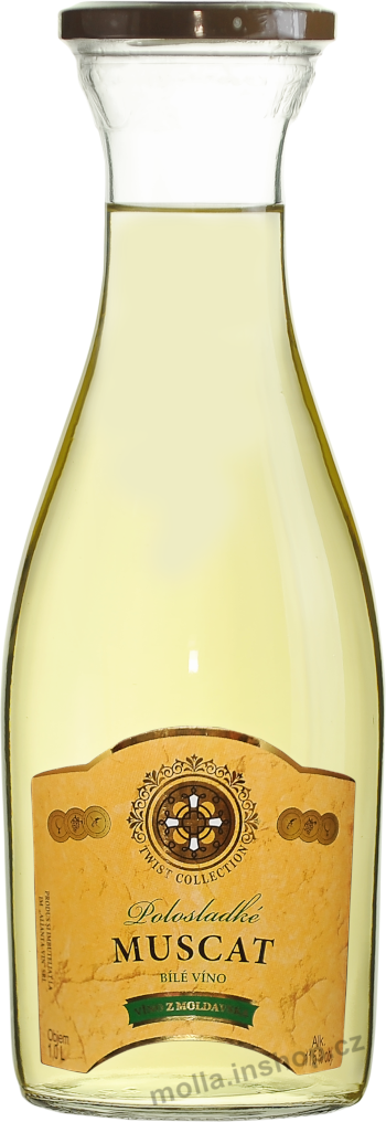 Twist Muscat 1 l/6ks bílé polosladké víno Moldavsko