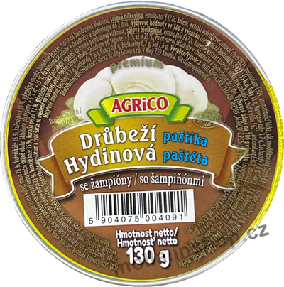 Agrico Drůbeží paštika se žampiony 130g/12ks