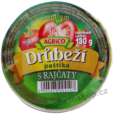 Agrico Drůbeží paštika s rajčaty 130g/12ks